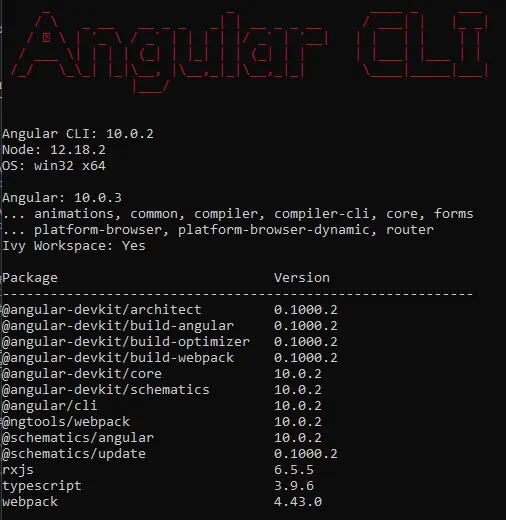 Illustration Angular10 update screenshot