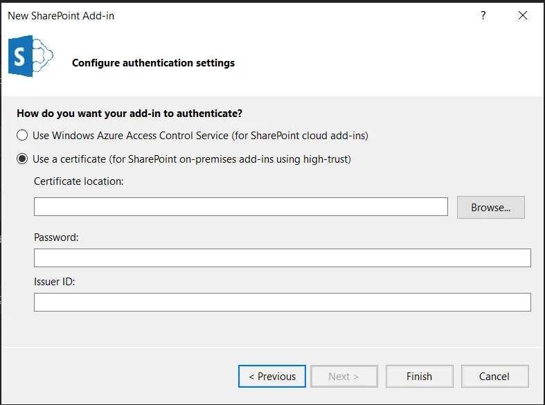 SharePoint Certificate screenshot