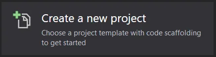 Create a new project Sharepoint
