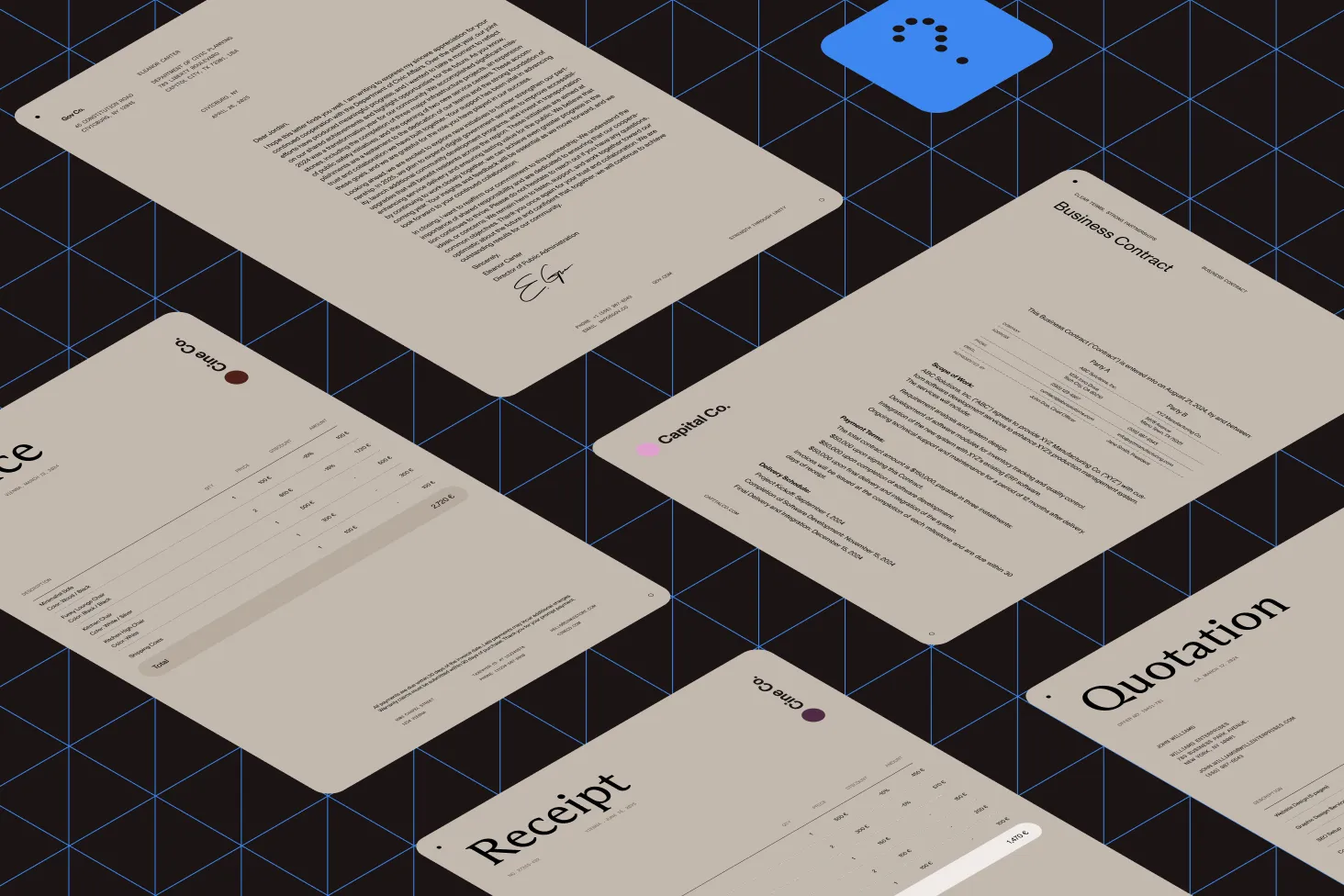 Document recognition illustration