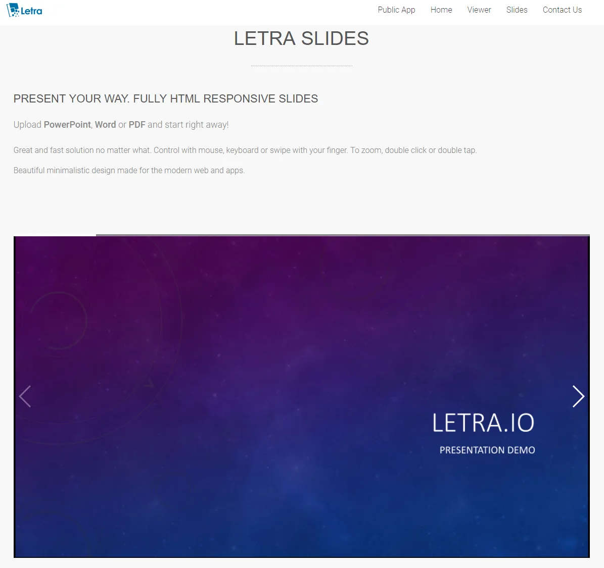 LETRA Slides
