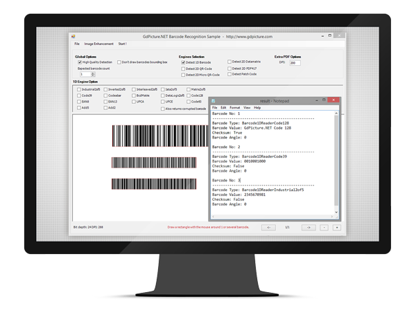 Royalty-Free 1D Barcode Reader and Writer for GdPicture.NET SDK
