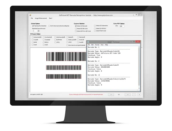 1D Barcode Reader and Writer for GdPicture.NET SDK