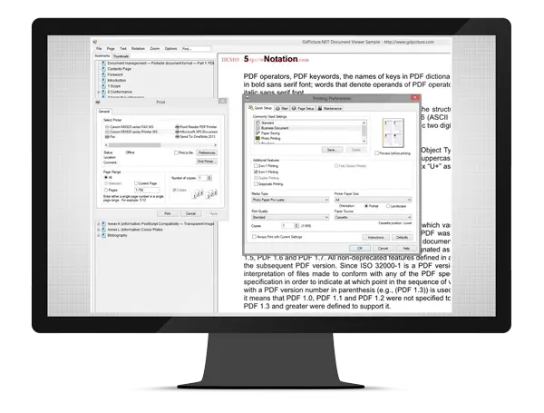 GdPicture.NET Document Printing Support for WinForms and web applications