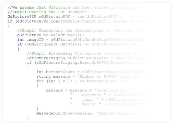 PDF417 Barcode Reader And Generator for GdPicture.NET SDK