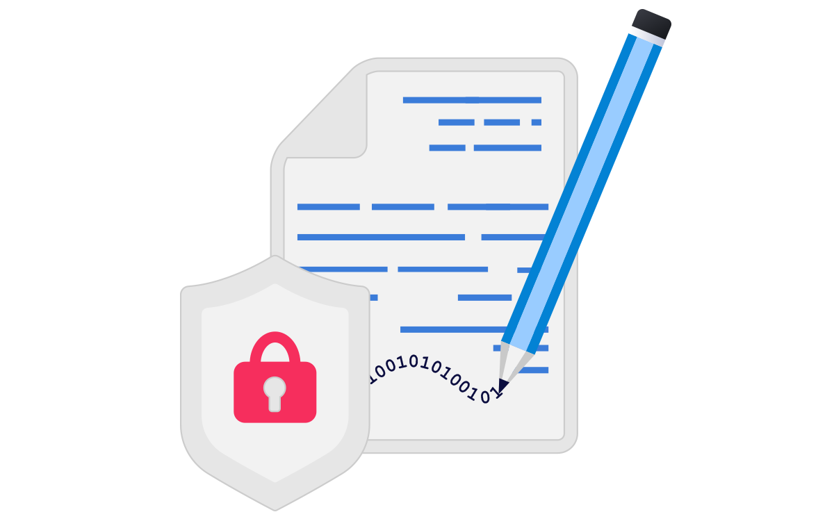 Illustration of Security of the digital signing process